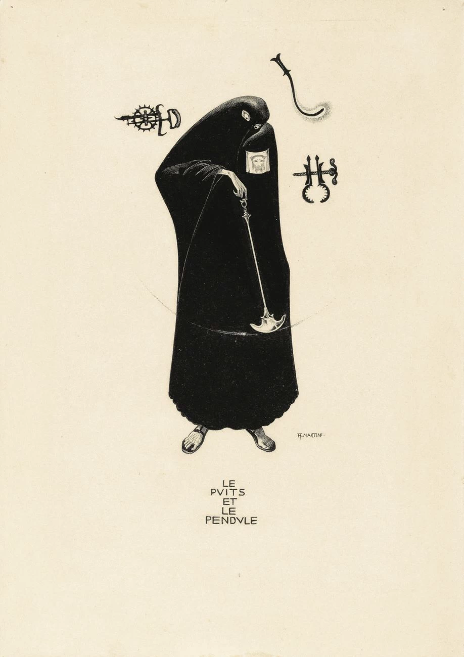 Le puits et le pendule, illustrazione per i Racconti di Edgar Allan Poe - Courtesy Galleria Carlo Virgilio
